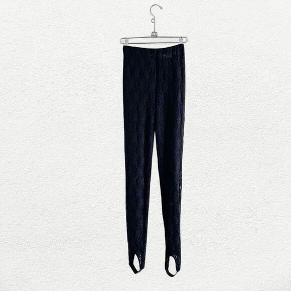Lovers and Friends x Emma Rose Gwen Lace Stirrup Pant in Black - Picture 1 of 6